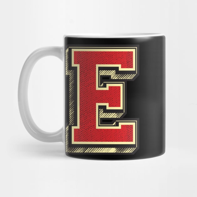 EPIC Letter E ✪ Vintage Retro font style perfect gift for a birthday by Naumovski